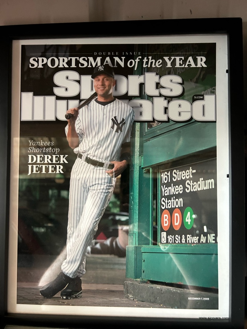 Sports Illustrated Derek Jeter Sportsman of the Year Cover Poster - White & Navy